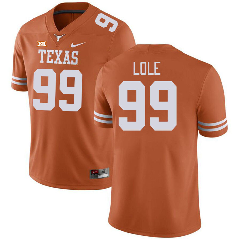 Men #99 Jermayne Lole Texas Longhorns College Football Jerseys Stitched-Orange